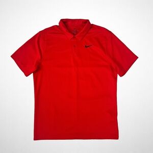 Red Nike Dri-Fit Polo